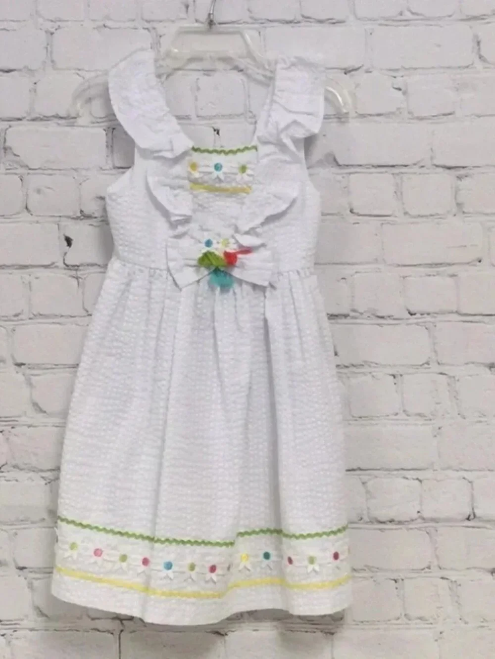 Bonnie Jean White Spring Embroidered Dress size 3T